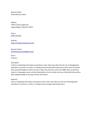 business name online business stock