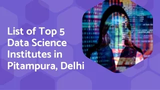 List of Top 5 Data Science Institutes in Pitampura, Delhi