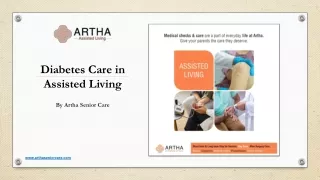 Diabetes Care in Assisted Living - Artha Seniorcare
