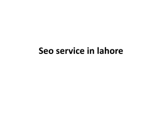 Seo service in lahore