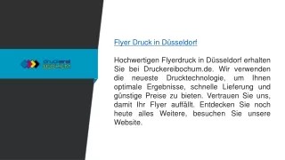 Flyer Drucken in Düsseldorf  druckereibochum.de