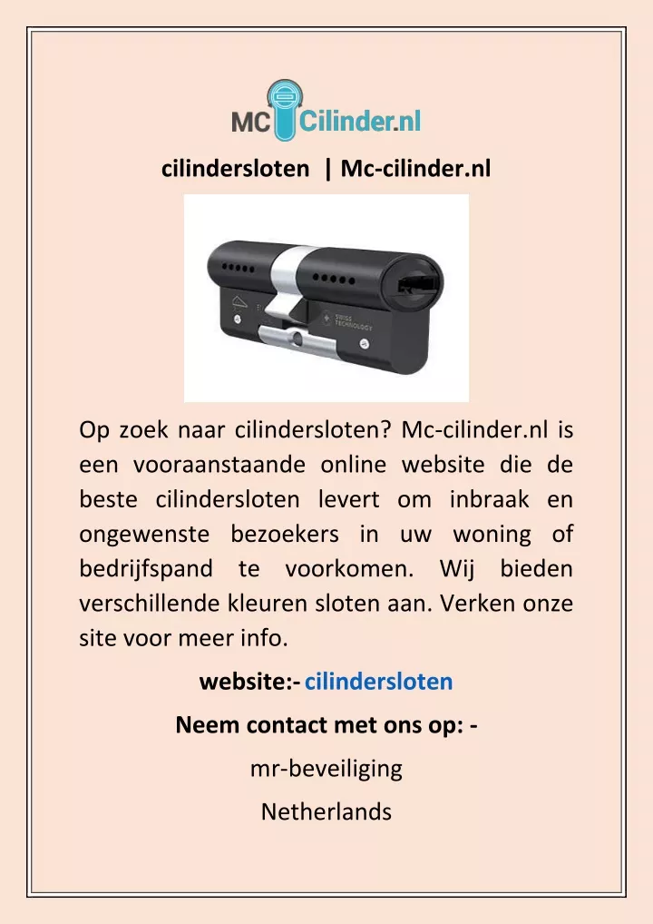 cilindersloten mc cilinder nl