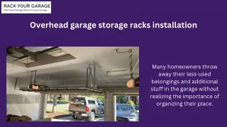 overhead garage storage racks installation