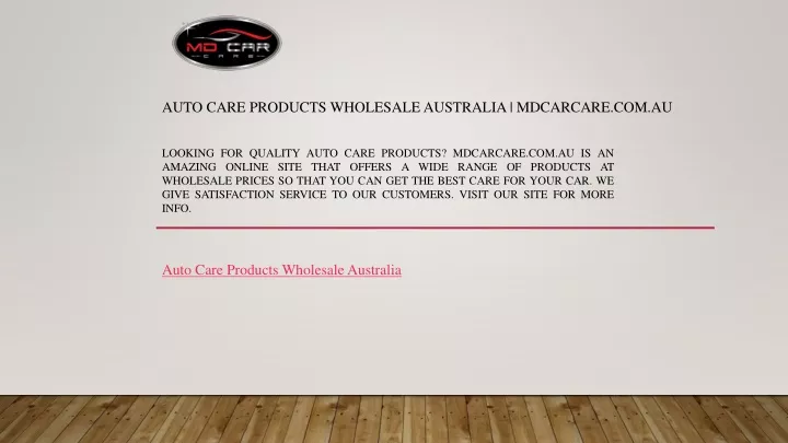 auto care products wholesale australia mdcarcare com au