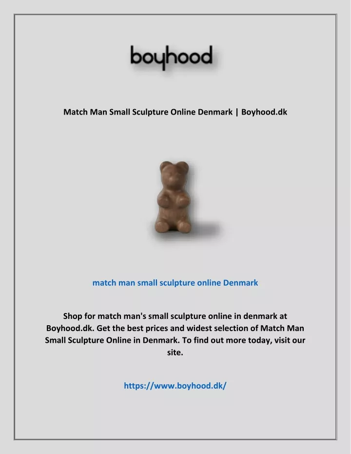 match man small sculpture online denmark boyhood