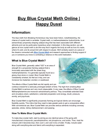 Buy Blue Crystal Meth Online _ Happy Dusst