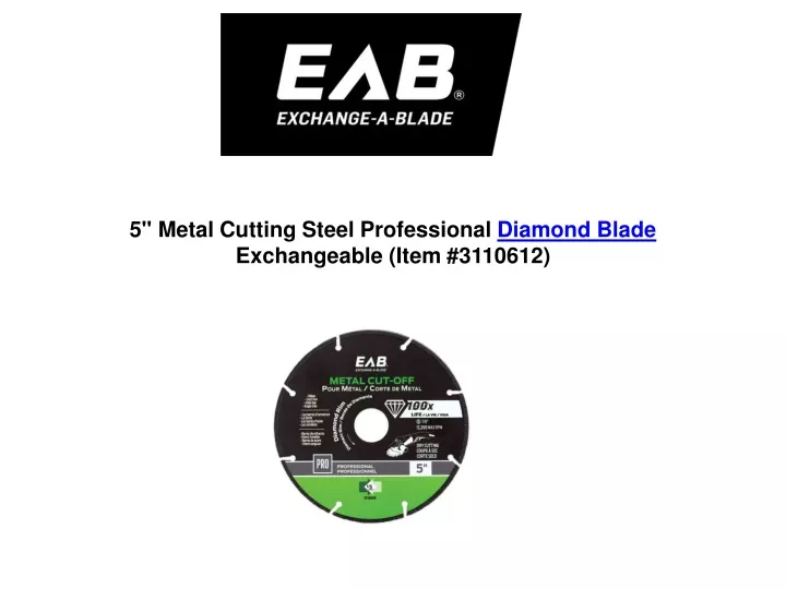 5 metal cutting steel professional diamond blade exchangeable item 3110612