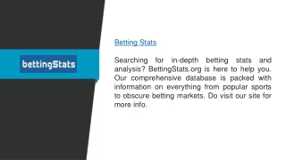 Betting Stats  Bettingstats.org