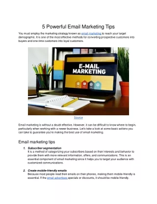 5 Powerful Email Marketing Tips