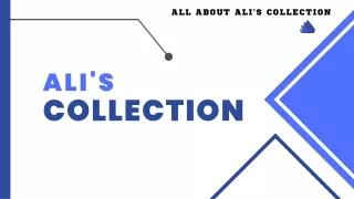 Ali's Collection |Bridal Wear | Party Wear | Casual Wear