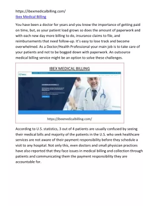 IBEX MEDICAL BILLING