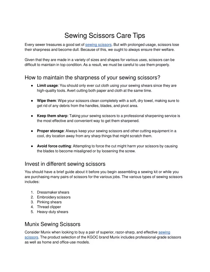 sewing scissors care tips every sewer treasures