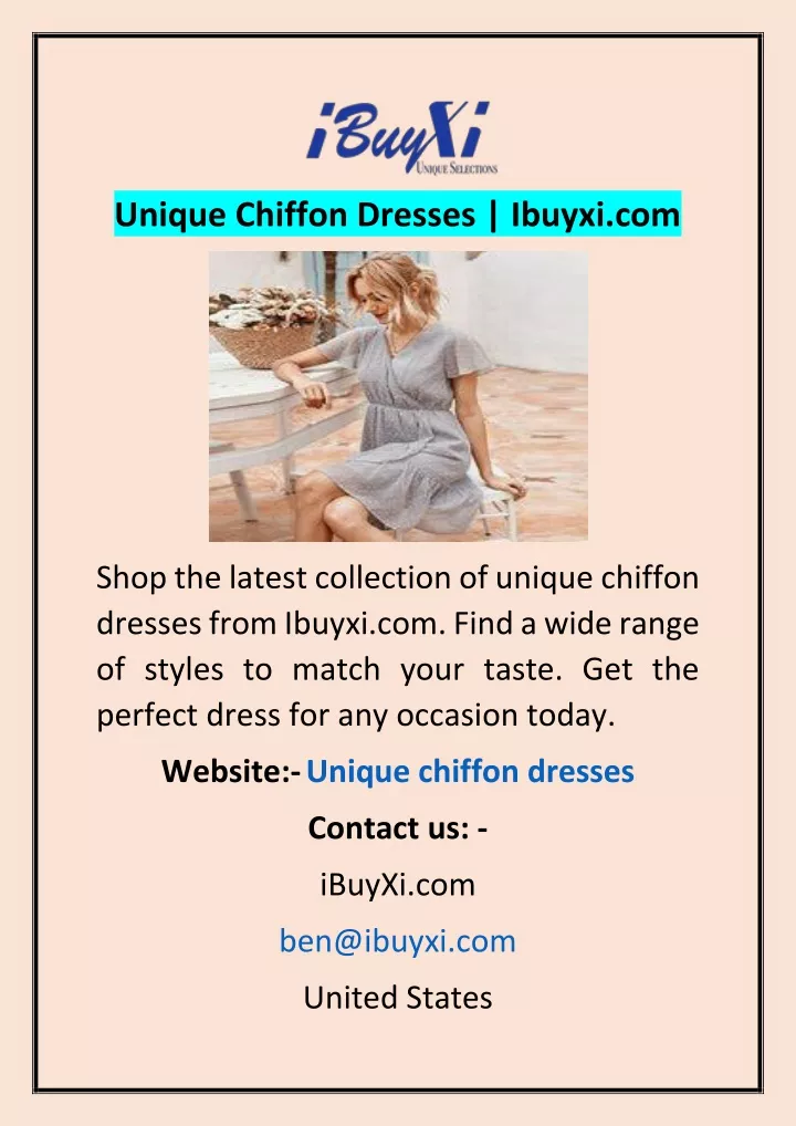 unique chiffon dresses ibuyxi com