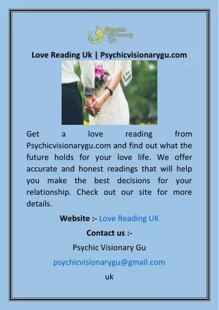 Love Reading Uk  Psychicvisionarygu