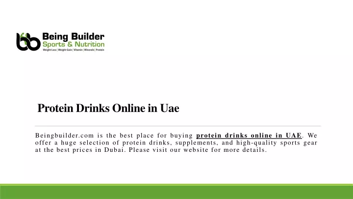 protein drinks online in uae