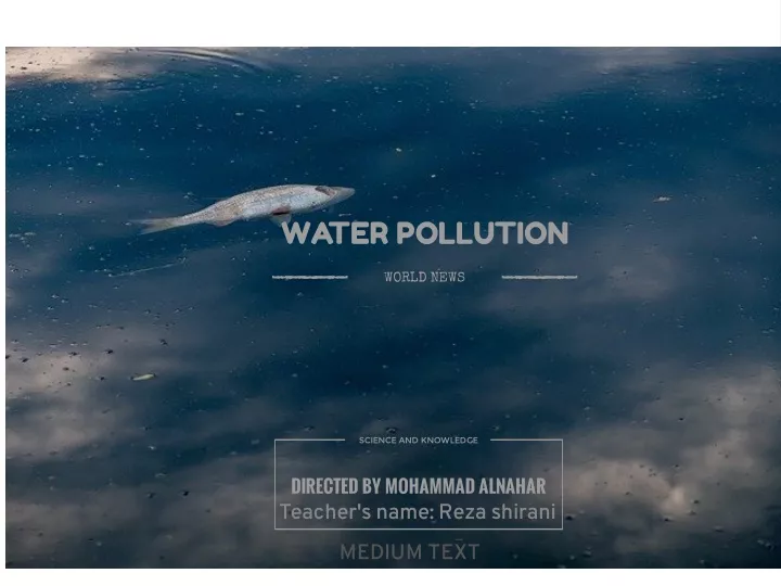 water pollution