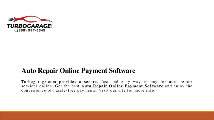 auto repair online payment software