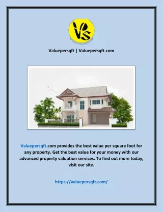 Valuepersqft | Valuepersqft.com