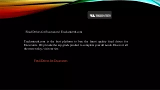 final drives for excavators tracksnteeth com