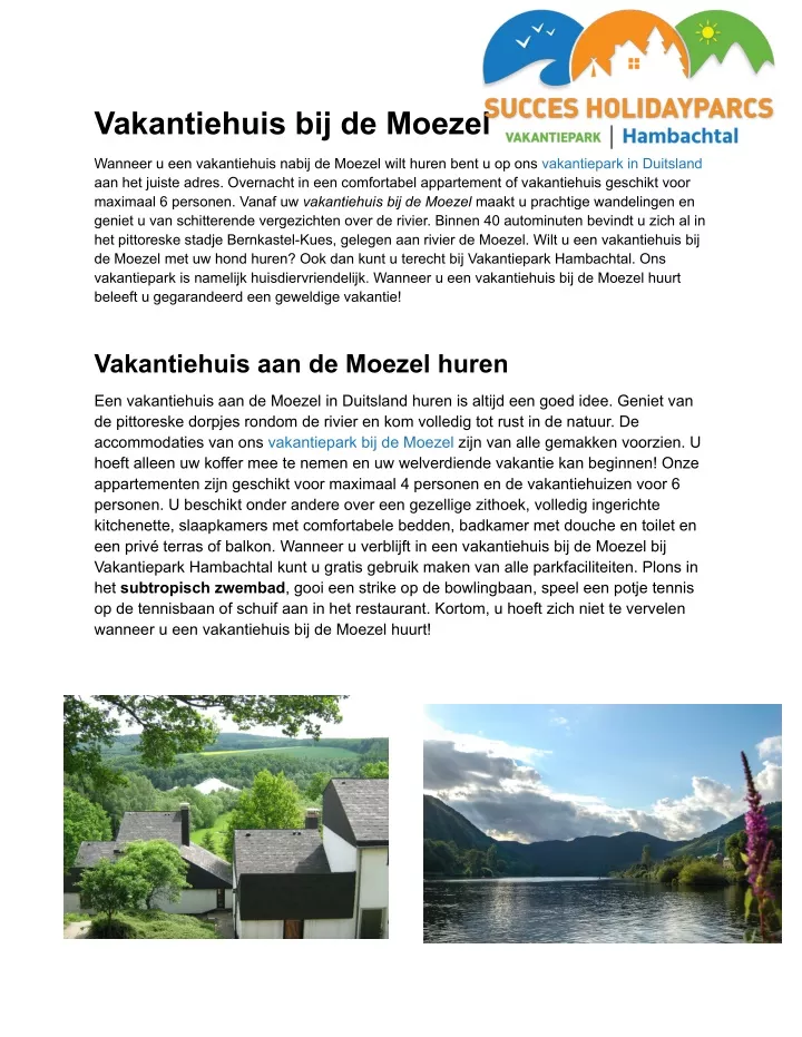 vakantiehuis bij de moezel