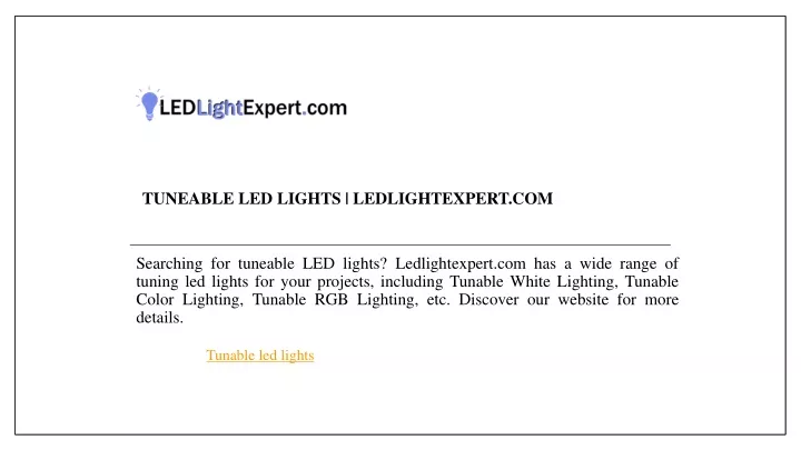 tuneable led lights ledlightexpert com