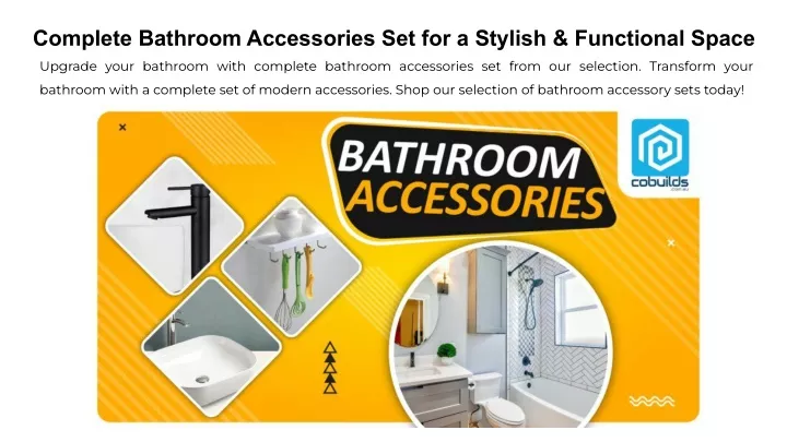 complete bathroom accessories set for a stylish