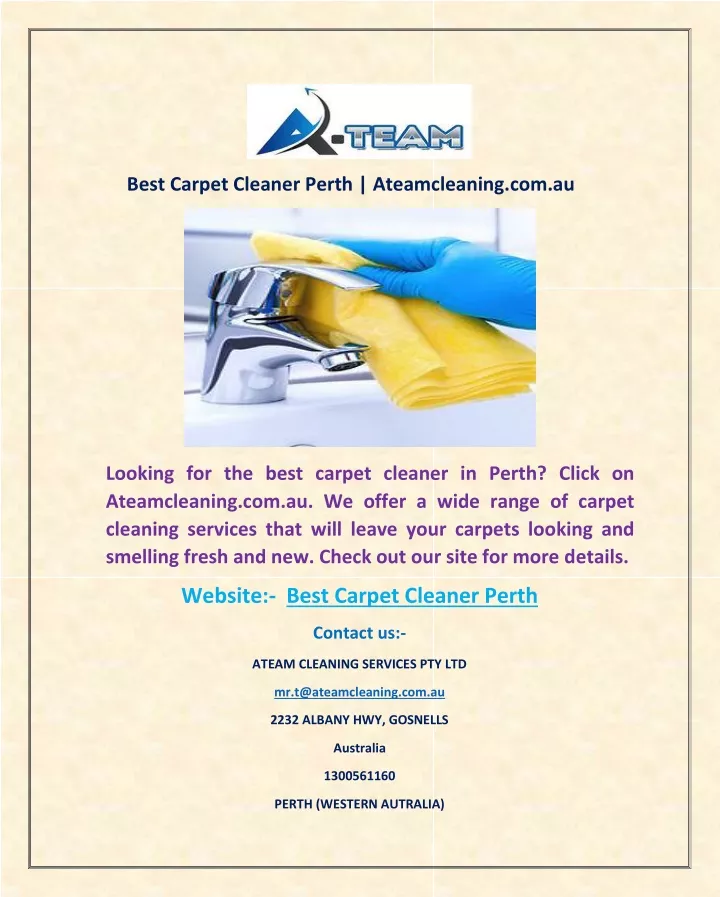 best carpet cleaner perth ateamcleaning com au