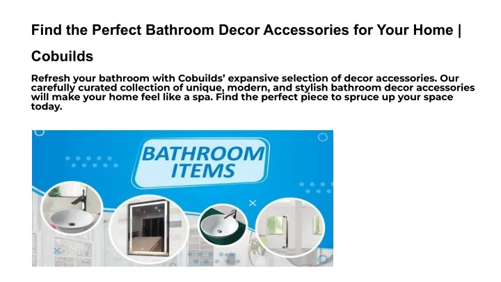 find the perfect bathroom decor accessories