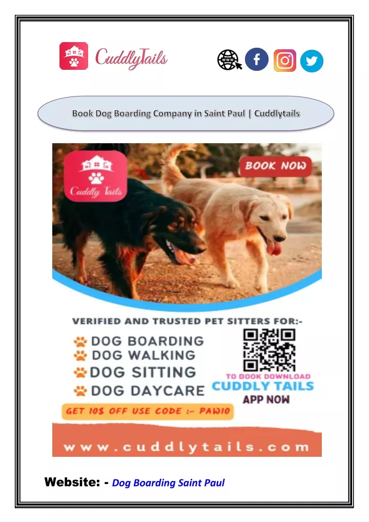 website dog boarding saint paul