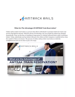What Are The Advantages Of AMTRAK Train Reservation
