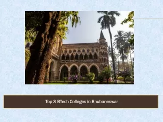 Top 3 BTech colleges in Bhubaneswar