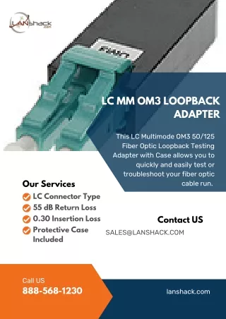 lc mm om3 loopback