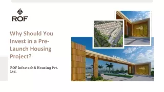 Why Should You Invest in a Pre-Launch Housing Project?