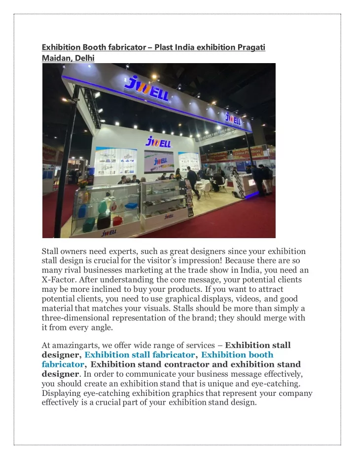 exhibition booth fabricator plast india