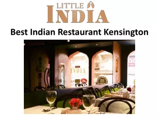 Best Indian Restaurant Kensington