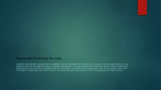 Plumbing Service Company