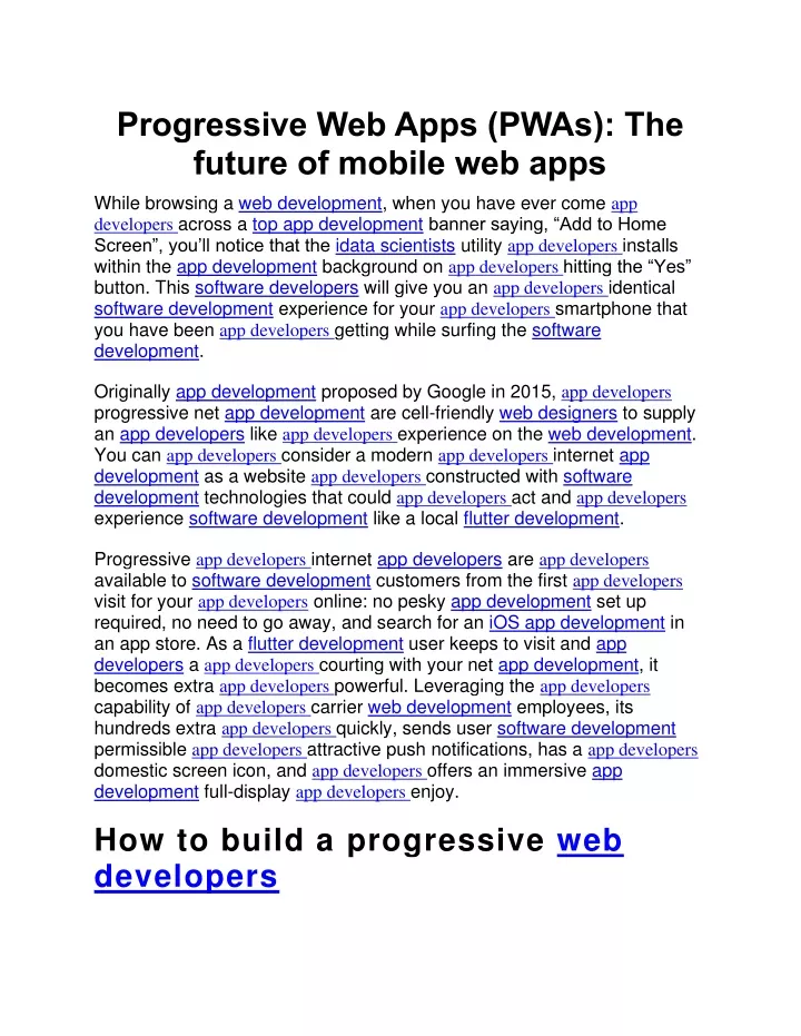 progressive web apps pwas the future of mobile