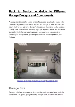 Back to Basics_ A Guide to Different Garage Designs and Components