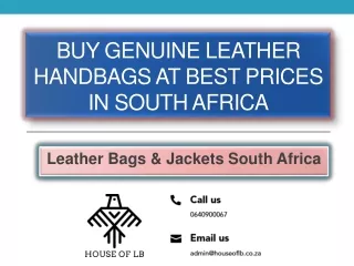 Buy Genuine Leather Handbags at Best Prices In South Africa