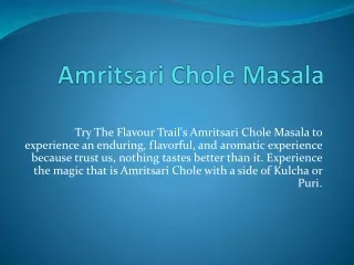 amritsari chole masala