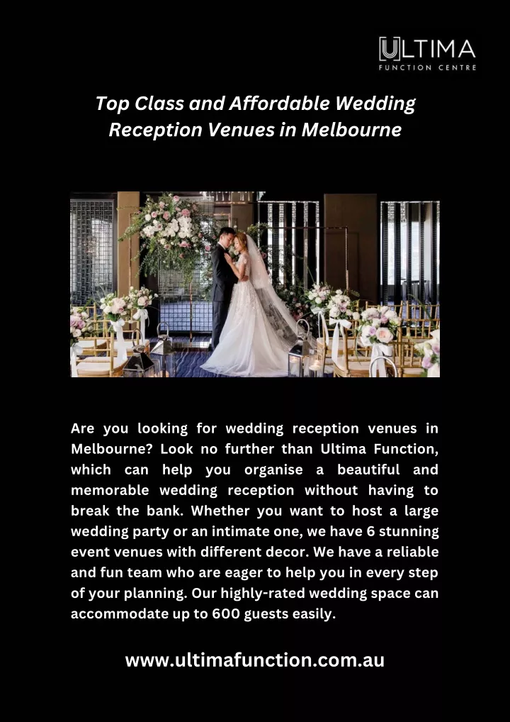 top class and affordable wedding reception venues