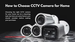 how to choose cctv camera for home