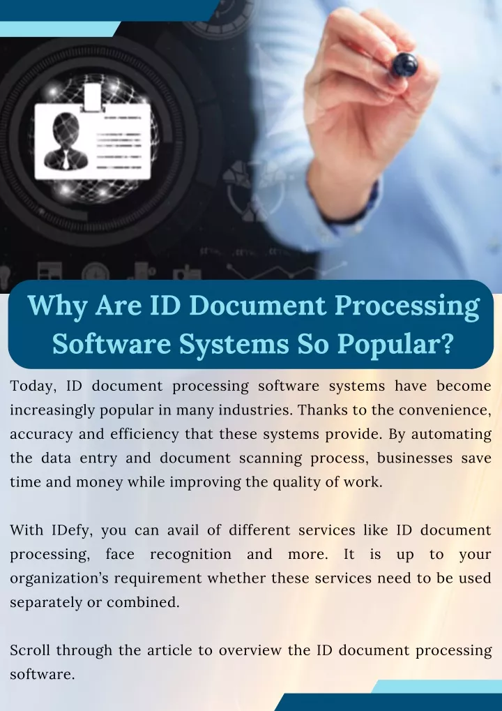 why are id document processing software systems