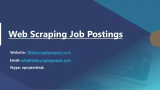 Web Scraping Job Postings