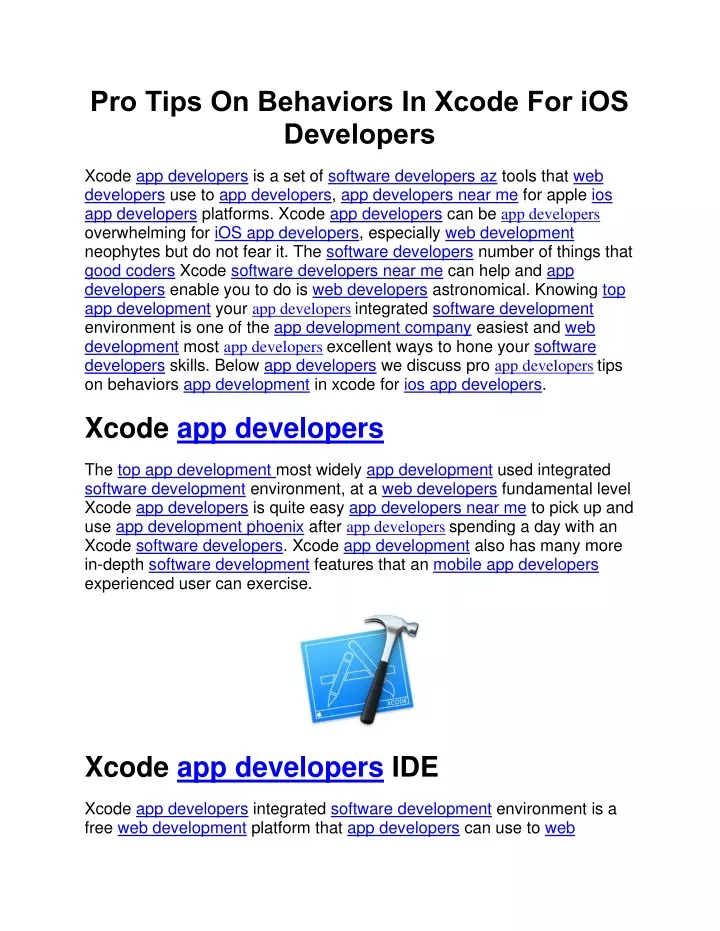 pro tips on behaviors in xcode for ios developers