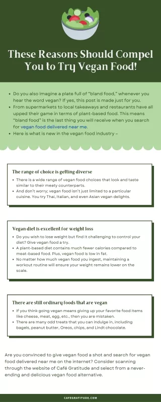 These Reasons Should Compel You to Try Vegan Food!