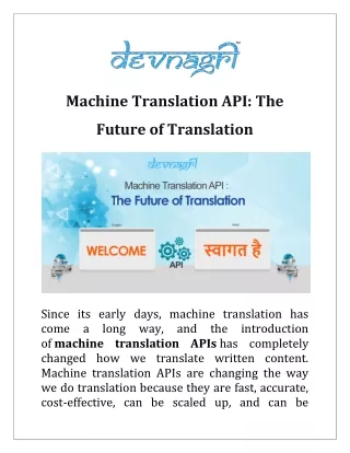 machine translation api the