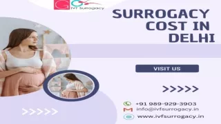 How much does a surrogacy cost in Delhi India?