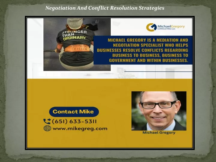 negotiation and conflict resolution strategies