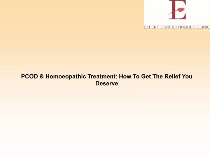 pcod homoeopathic treatment how to get the relief
